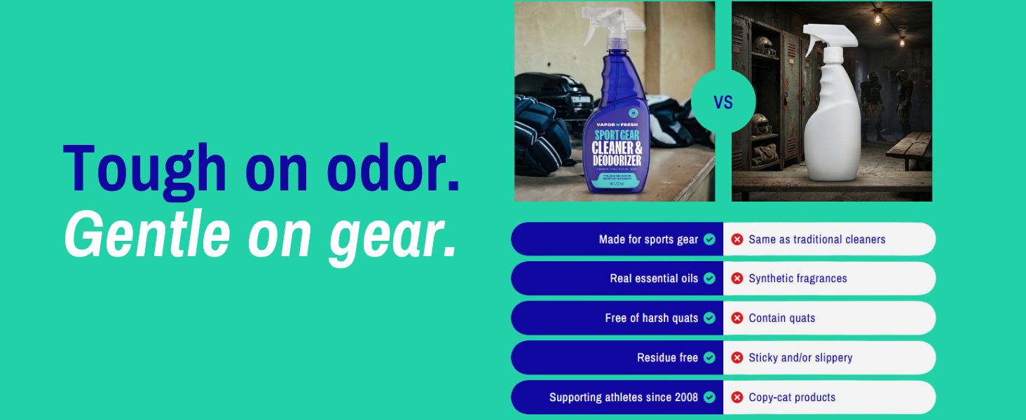 vapor fresh sports gear cleaner and deodorizer comparison chart