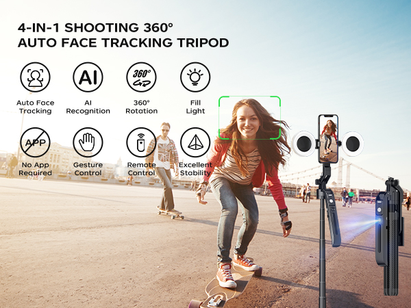 auto face tracking tripod