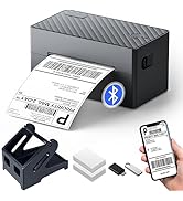 PEDOOLO Label Printer, Bluetooth Shipping Label Printer with Black Label Holder, 4x6 Thermal Prin...