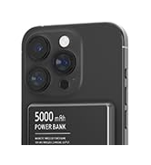 3 in 1 For Magsafe Portable Charger 5000 mAh,Ultra Slim Metal Shell 15W Wireless Magnetic Power B...