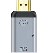 NFHK USB-C Type C Female Source to HDMI Sink HDTV &amp; PD Power Adapter 4K 60hz 1080p for Phone &amp; La...