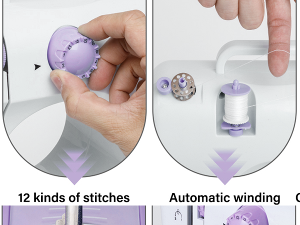 Sewing Machine with Extension Table, Mini Sewings Machines Portable Electric Sewing Machine
