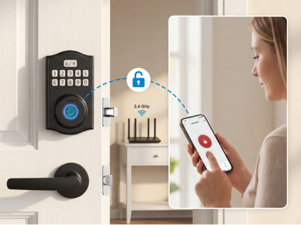 Smart lock with built-in wifi no gateway or hub needed for app remote control