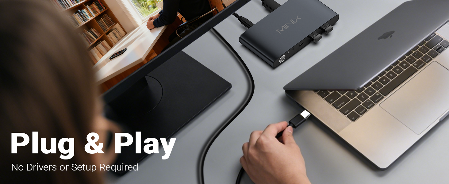 MINIX K1 USB C KVM Switch 1 Monitors 2 Computers