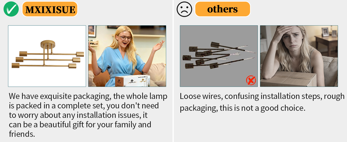 Gold Modern Sputnik Chandelier Ceiling Light Fixtures