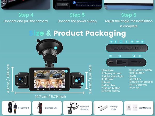Dash Cam Front and Inside