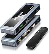 NEWCARE HDMI 2.1 Switch 3 in 1 Out 4K@120Hz, Aluminum 3 Ports HDMI Switcher Splitter with Remote,...