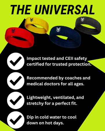 protective headband, soccer headguard, impact headband, concussion band, sports headgear