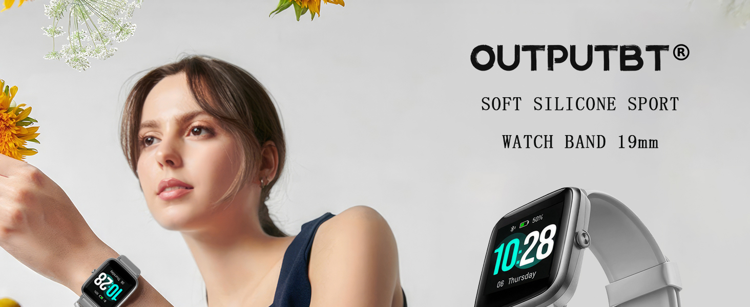 SOFT SILICONE SPORT WATCH BAND 19mm