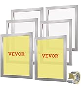 VEVOR Screen Printing Kit, 6 Pieces Aluminum Silk Screen Printing Frames, 20x24inch Silk Screen P...
