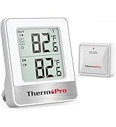 ThermoPro 500FT Indoor Outdoor Thermometer Wireless, Outdoor Thermometers for Patio with Temperat...
