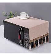 Microwave Oven Top Cover Dustproof Machine Protector Decorative Kitchen Appliance Cover - Khaki