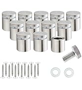 RuoFeng Stainless Steel Wall Mount Glass Standoff Holder Screw Nails Advertising Nails 12 Pcs (12...