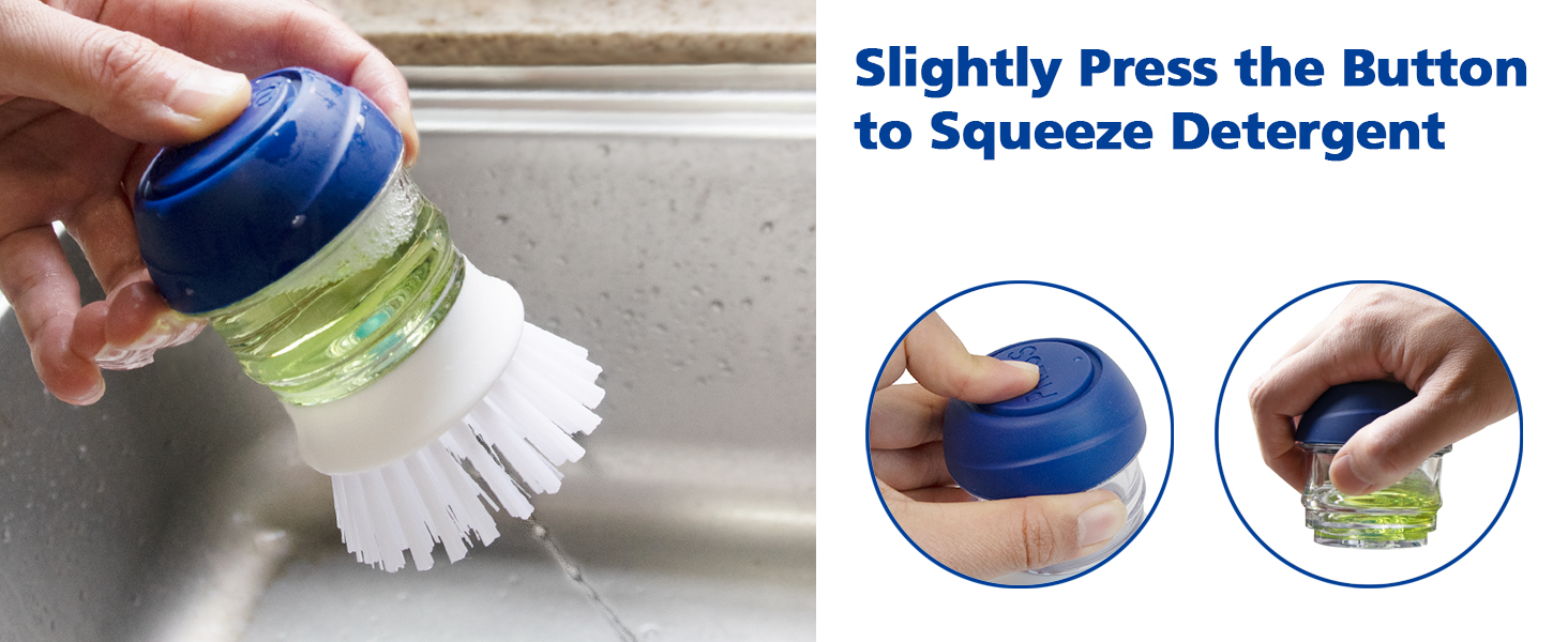 Dish Scrubber with Soap Dispenser