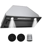 VEVOR Range Hood Insert, 30 Inch Built-in Kitchen Vent Hood, 800CFM Stainless Steel Stove Hood wi...