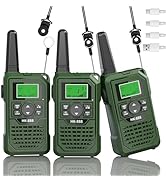 BUKEWIT Walkie Talkies for Kids 3 Pack,3 Miles Rechargeable Kids Walkie Talkies to Camping,22 Cha...