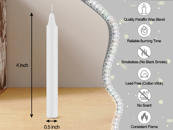 white candlesticks