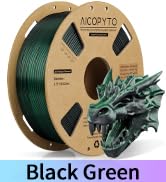 green black silk pla filament