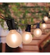 GOOTHY G40 LED Globe String Lights, 25Ft Outdoor Porch Frosted LED Lights with 27 Shatterproof Bu...
