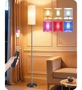 Dimmable Floor Lamp for Living Room with RGB Colors, Color Changing Ambient Lighting, Corner Stan...