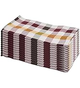 Kitchen Cloth Rustic Burnt Orange Thanksgiving Napkins 12 Pack 18X18 Inches 100% Cotton Fabric Li...