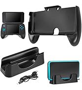 Charging Dock Compatible New 2DS XL with Hand Grip, AFUNTA Charging Station Cradle Stand With Min...