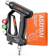 AstroAI Short Pressure Washer Gun with Swivel - High Pressure Washer with 4 Nozzles and 3/8” Swiv...