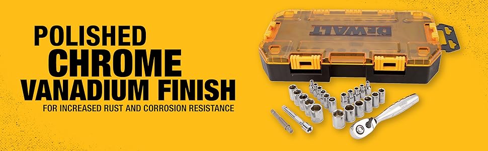 polished chrome vanadium finish