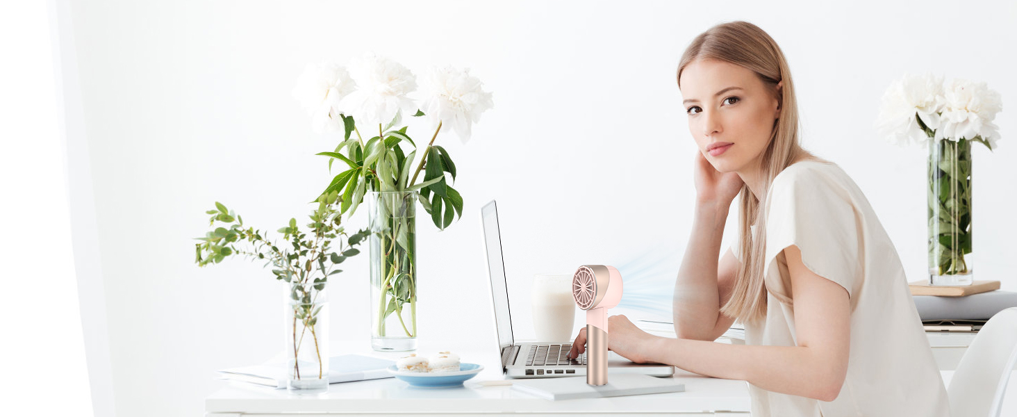 Portable Handheld Fan, Mini Rechargeable Hand Fan, Small Battery Operated 