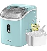 Nugget Ice Maker Countertop, Silonn Chewable Pellet Ice Machine with Self Cleaning Function, Pebb...