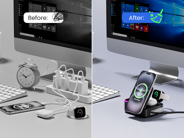 charging station 8 in 1 wireless charger multi device charger Apple