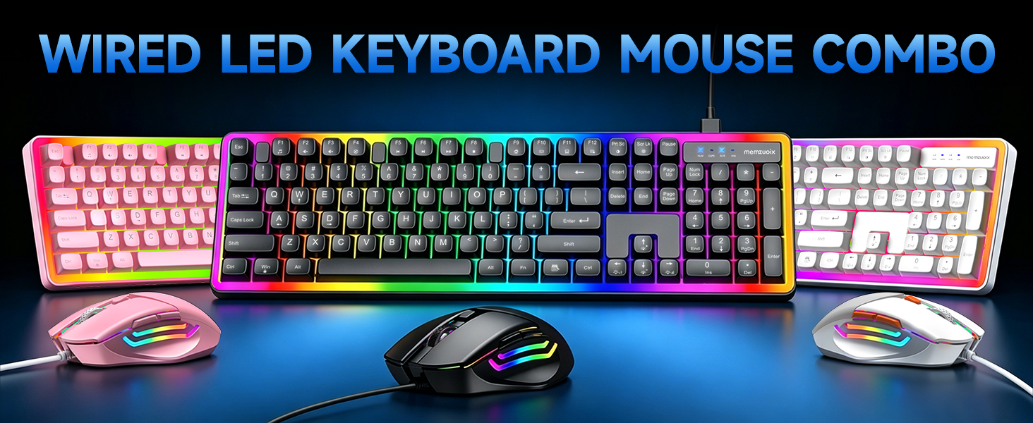 Wired RGB Keyboard and Mouse Combo