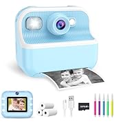 Kids Camera Instant Print, Christmas Birthday Gifts for Kids Age 3-12, HD Camera for Kids with Pr...
