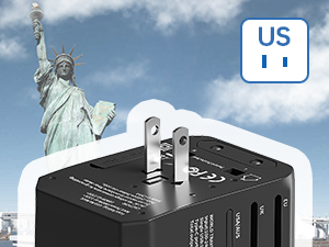 Type A travel plug adapter converter for USA Canada Mexico and many more