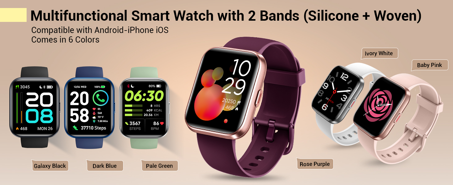 Smart watches for women Android and iPhone compatible smart watches for men