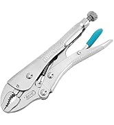 DURATECH 7-Inch Locking Pliers, Premium Cr-V Construction, Curved Jaw Locking Pliers with Wire Cu...