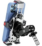 BRCOVAN Motorcycle Phone Mount for Fork Stem, with Vibration Dampener &amp; High-Speed Secure Lock, A...