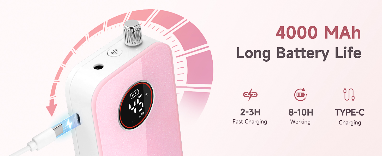 4000MAH nail drill professional