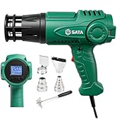 SATA Heat Gun with LCD Display, Variable Temperature 120?-1200? Hot Air Gun with Memory Function ...