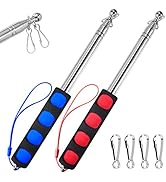 BONWIN 1.2M Telescopic Handheld Flagpoles with Clips, 4 Feet Portable Stainless Steel Telescopic ...