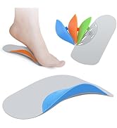Guamar Removable Arch Support Inserts Women Men: 3 Heights Adjustable Plantar Fasciitis Relief Or...