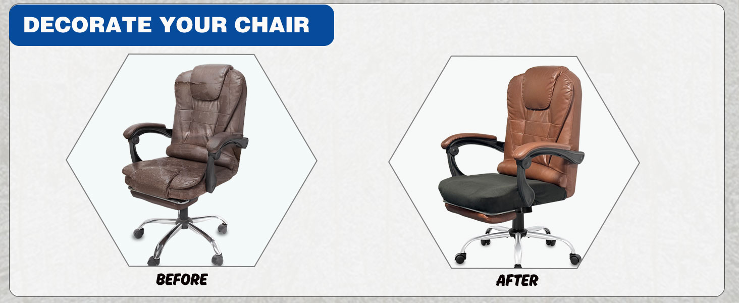 office desk computer chair seat cover black