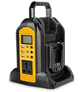 350W Power Inverter for DeWalt 20V/60V Battery, Pure Sine Wave Dual-Battery Portable Power Statio...