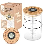 Cozy Bread Digital Sourdough Starter Jar – 34oz Glass Fermentation Jar with Digital Temperature ...
