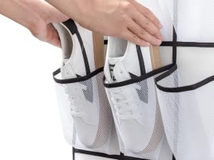 24 Pockets Over the Door Shoe Organizer