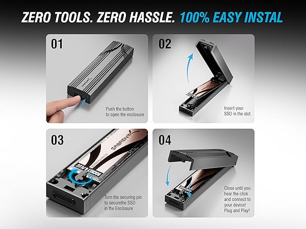 ZERO TOOLS. ZERO HASSLE.100% EASY INSTALL
