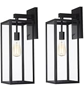 2 Pack Large Outdoor Sconce Lights,18 Inch Outdoor Wall Lantern Light,Exterior Sconce Metal and G...