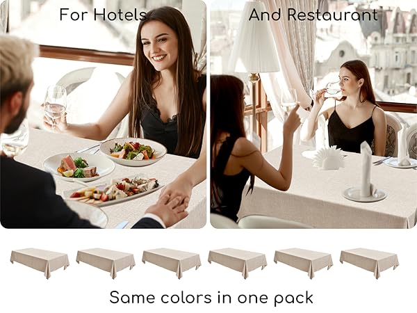 solid tablecloths fit any standard shape table