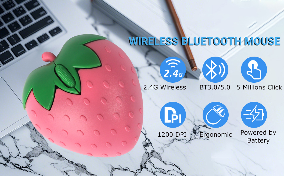 cute-wireless-pc-laptop-computer-macbook-tablet-kids-girls-women-man-gift-bluetooth-pink-strawberry