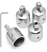 MAIMEIMI Bimini Eye End Cap 1 inch 316 Stainless Steel Bimini Top Parts Marine Grade Heavy Duty B...